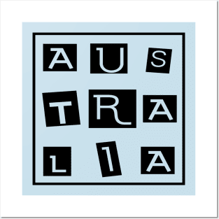 Australia Block Letters Posters and Art